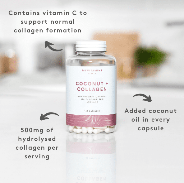 MyVitamins Coconut & Collagen 180 Capsules for 3 months