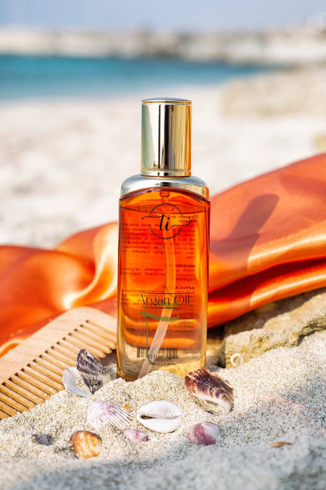 TIWASSI USA Argan oil for hair - 100% PURE Argan oil for strong and shiny hair - Extra penetrating renewing hair Oil Deep Moisturizing with vitamin E for healthy hair 100ml