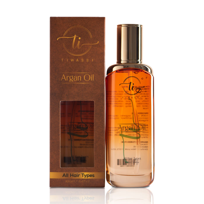 TIWASSI USA Argan oil for hair - 100% PURE Argan oil for strong and shiny hair - Extra penetrating renewing hair Oil Deep Moisturizing with vitamin E for healthy hair 100ml