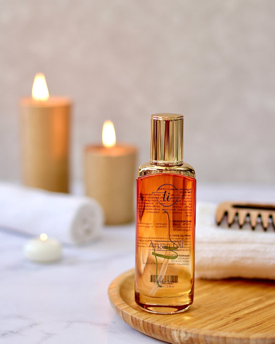 TIWASSI USA Argan oil for hair - 100% PURE Argan oil for strong and shiny hair - Extra penetrating renewing hair Oil Deep Moisturizing with vitamin E for healthy hair 100ml