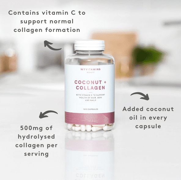 1 MyVitamins Coconut and Collagen 60 Capsules WITH ORIGINAL HOLOGRAM - 1 month