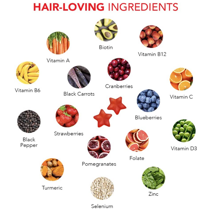 HAIRTAMIN GUMMY STARS - Hairtamin for women Original USA supplied by MIGILAN official Hairtamin distributor