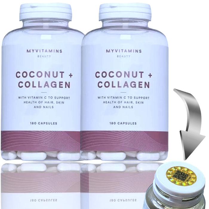 2 MyVitamins Coconut and Collagen 180 Capsules WITH ORIGINAL HOLOGRAM - 6 months