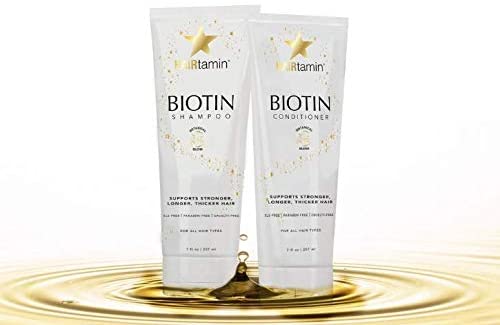 Hairtamin Biotin Shampoo and Conditioner Set + HAIRtamin Gummy Stars Bundle